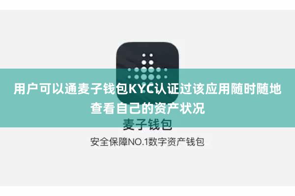 用户可以通麦子钱包KYC认证过该应用随时随地查看自己的资产状况