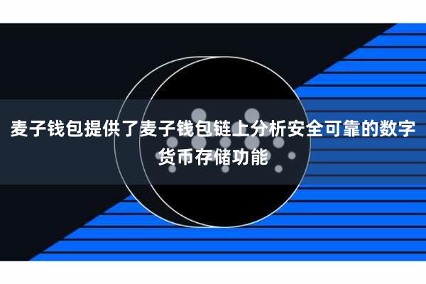 麦子钱包提供了麦子钱包链上分析安全可靠的数字货币存储功能