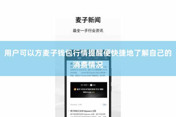 用户可以方麦子钱包行情提醒便快捷地了解自己的消费情况