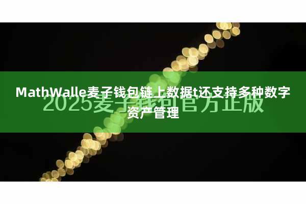 MathWalle麦子钱包链上数据t还支持多种数字资产管理